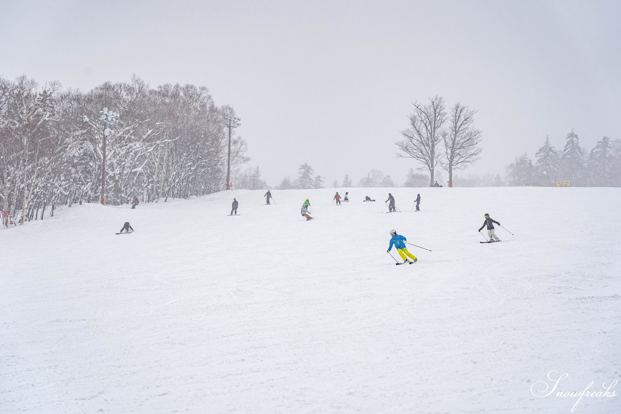 札幌国際スキー場　街は雨でも、山は雪！広々ゲレンデに思う存分シュプールを描こう(^^)/